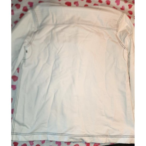 Womens Coldwater Creek zip front white hoodie sz M - Picture 9 of 9